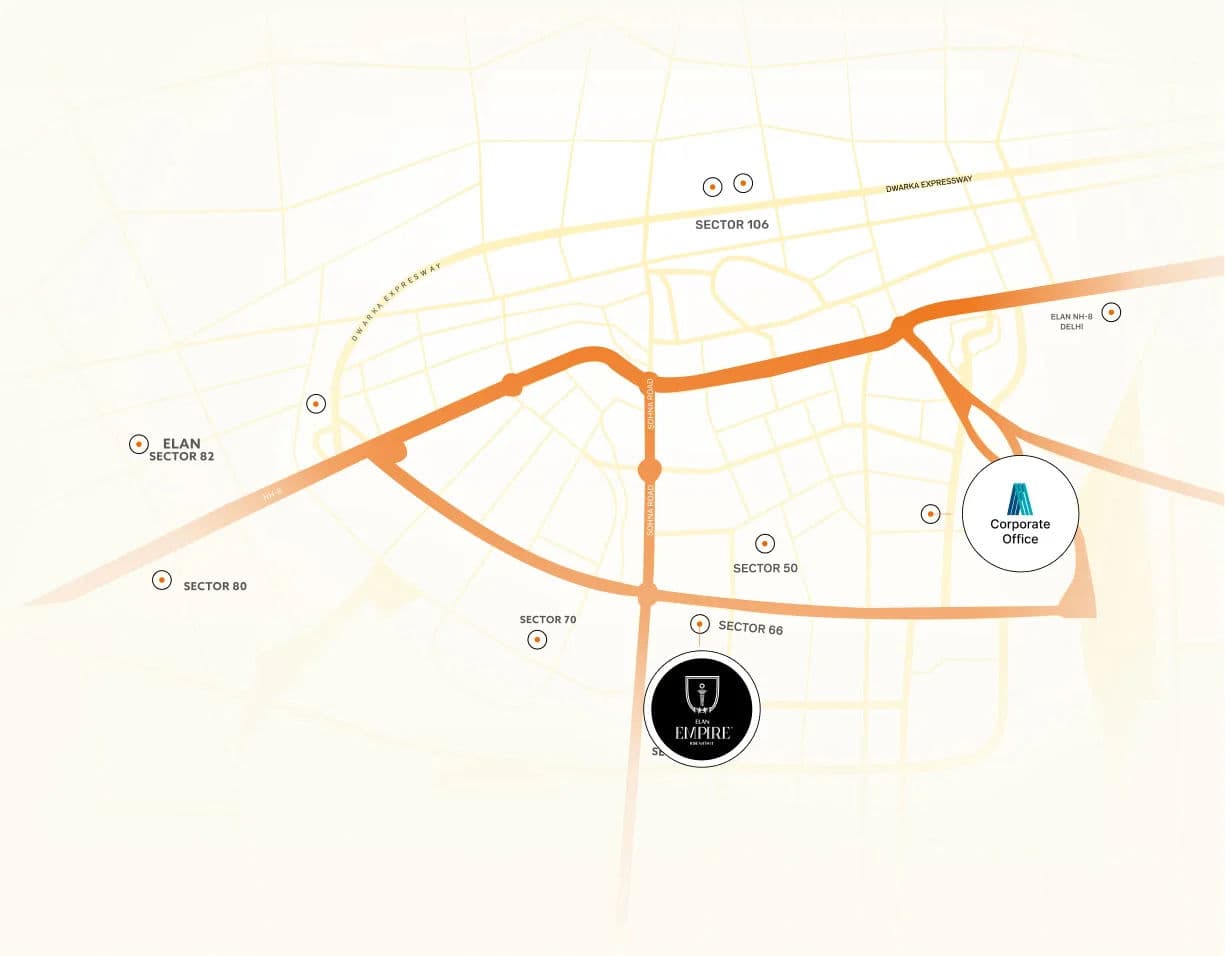 Elan Empire - Location Map & Connectivity Plan